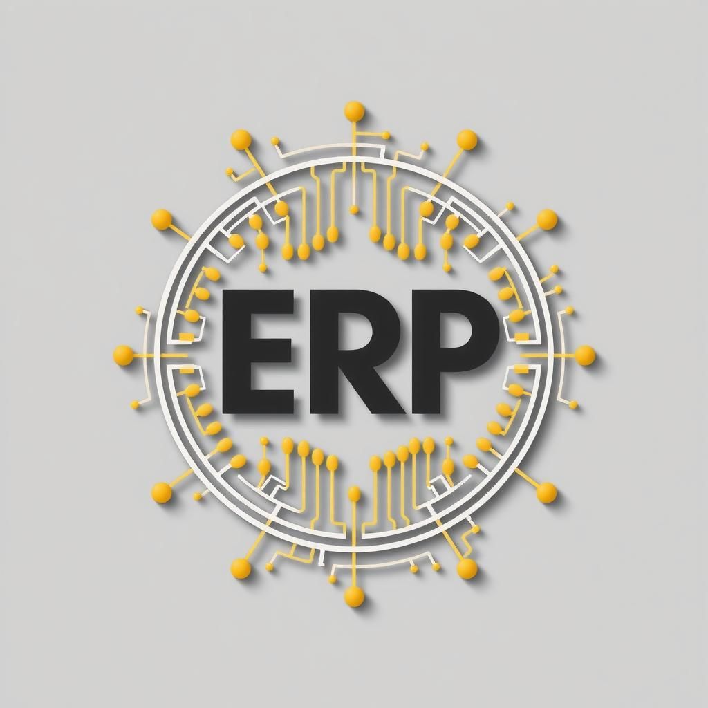ERP logo with circuit design
