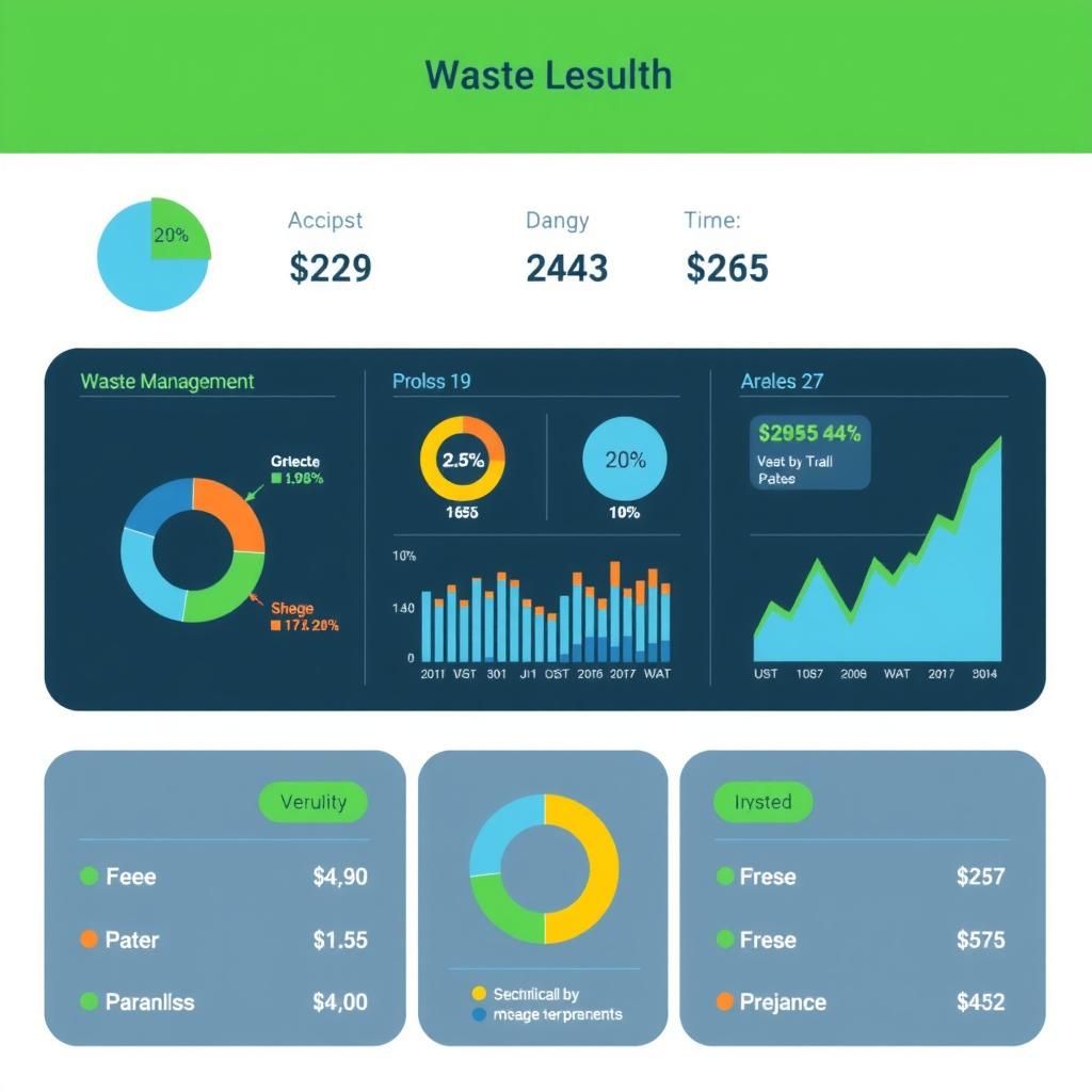 Real-time data analytics system analyzing waste management costs