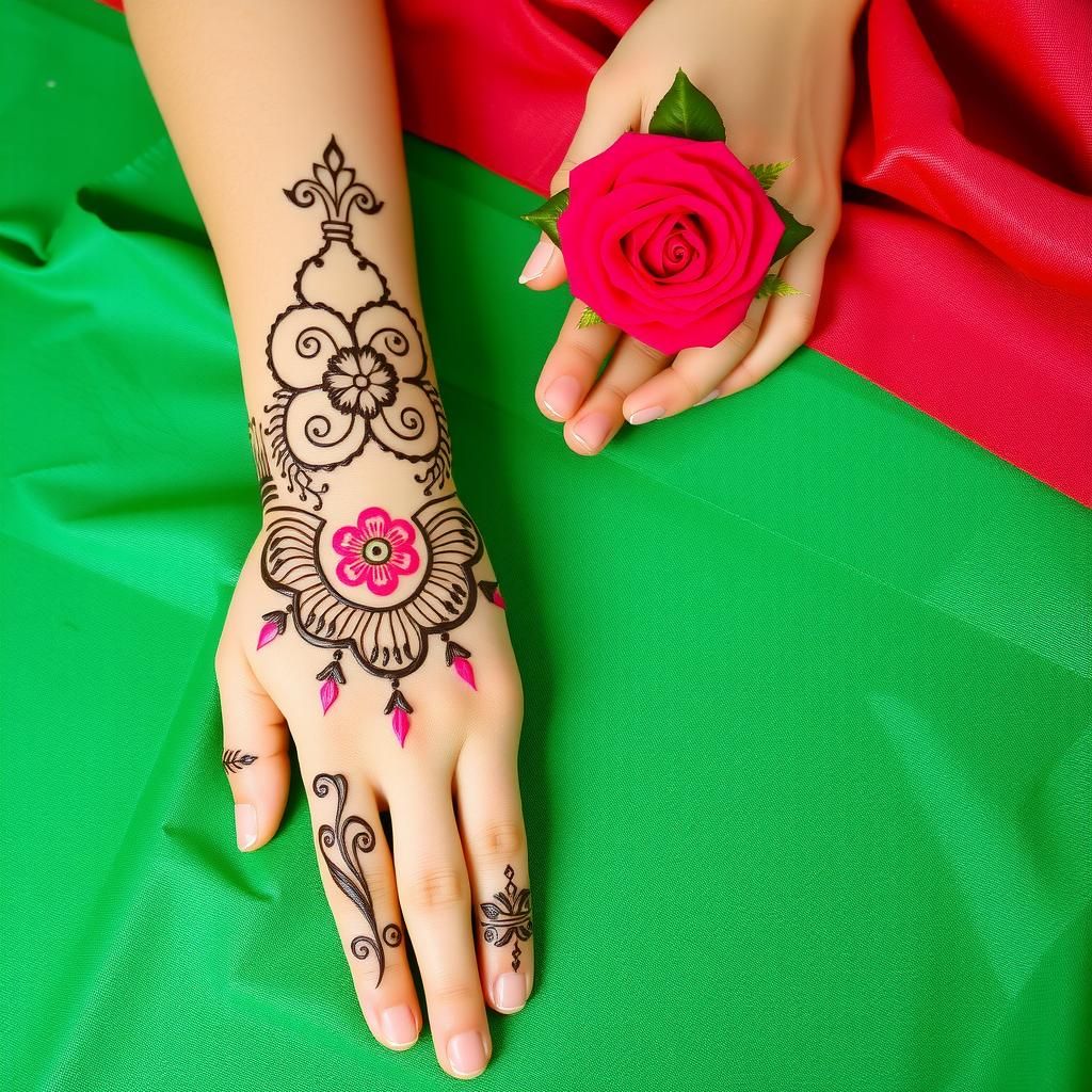 Latest blog post image showing a mehndi design for festivals