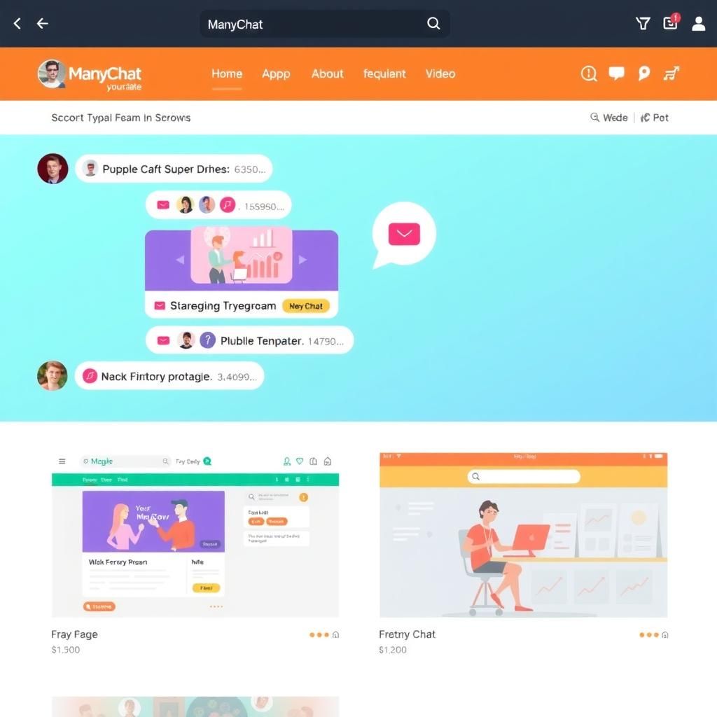 Screenshot of ManyChat's e-commerce templates