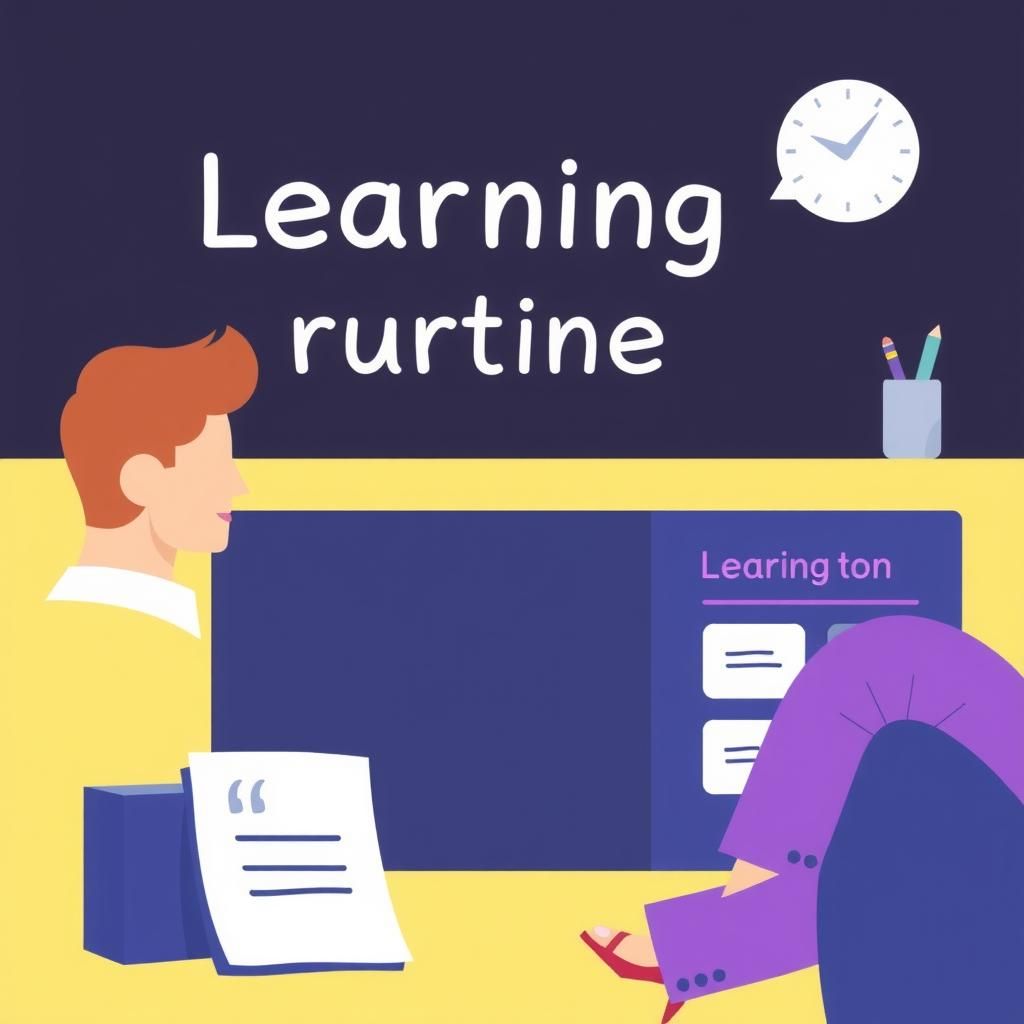 Illustration of a learning routine using Notion or Trello