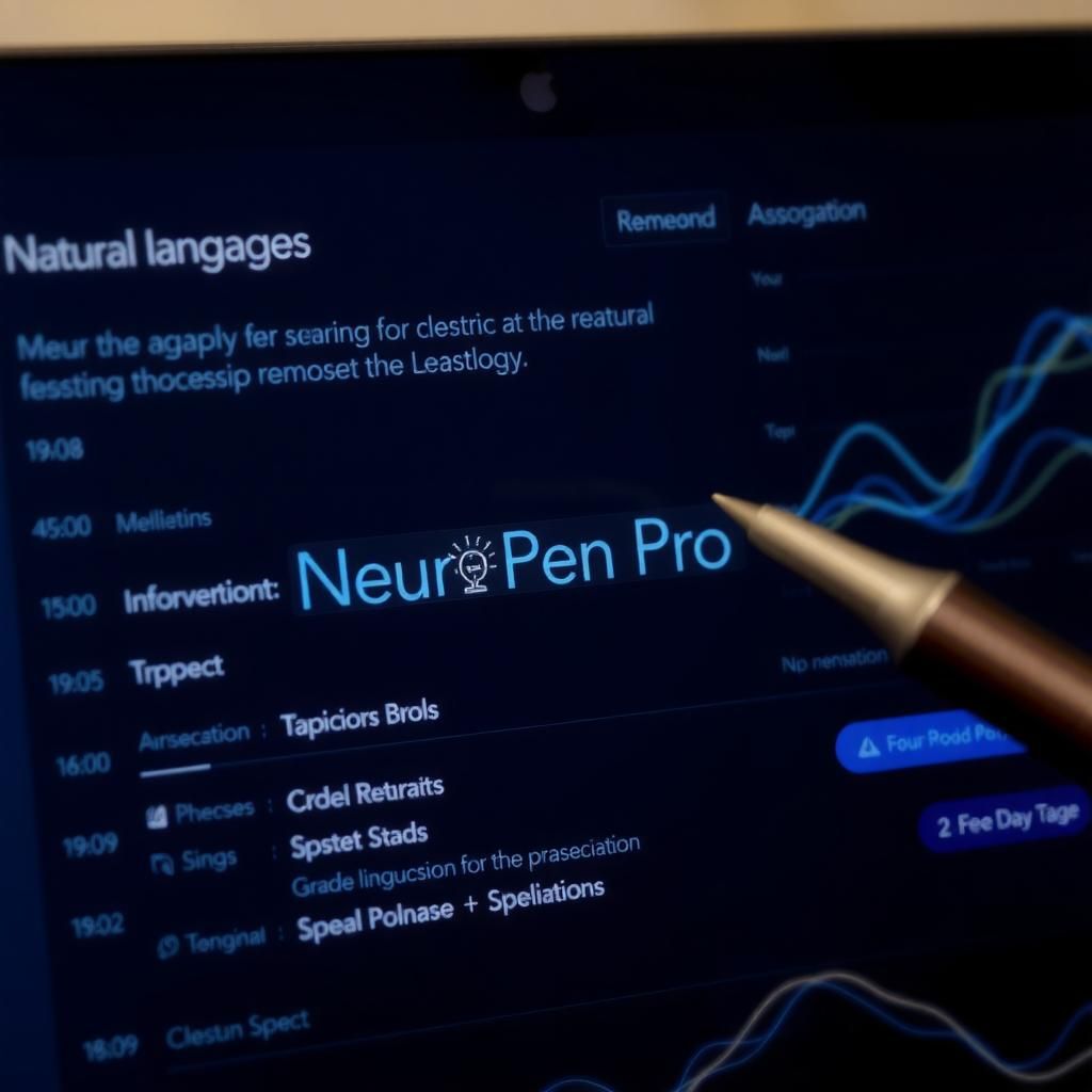 NeuroPen Pro interface showcasing advanced natural language processing
