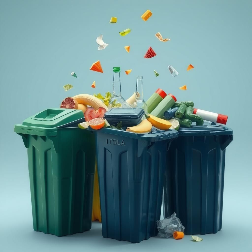 AI-driven waste segregation system analyzing waste composition