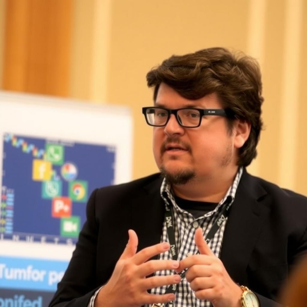 Yann LeCun speaking at a tech event
