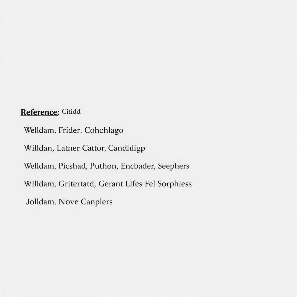 A list of references cited in the research paper
