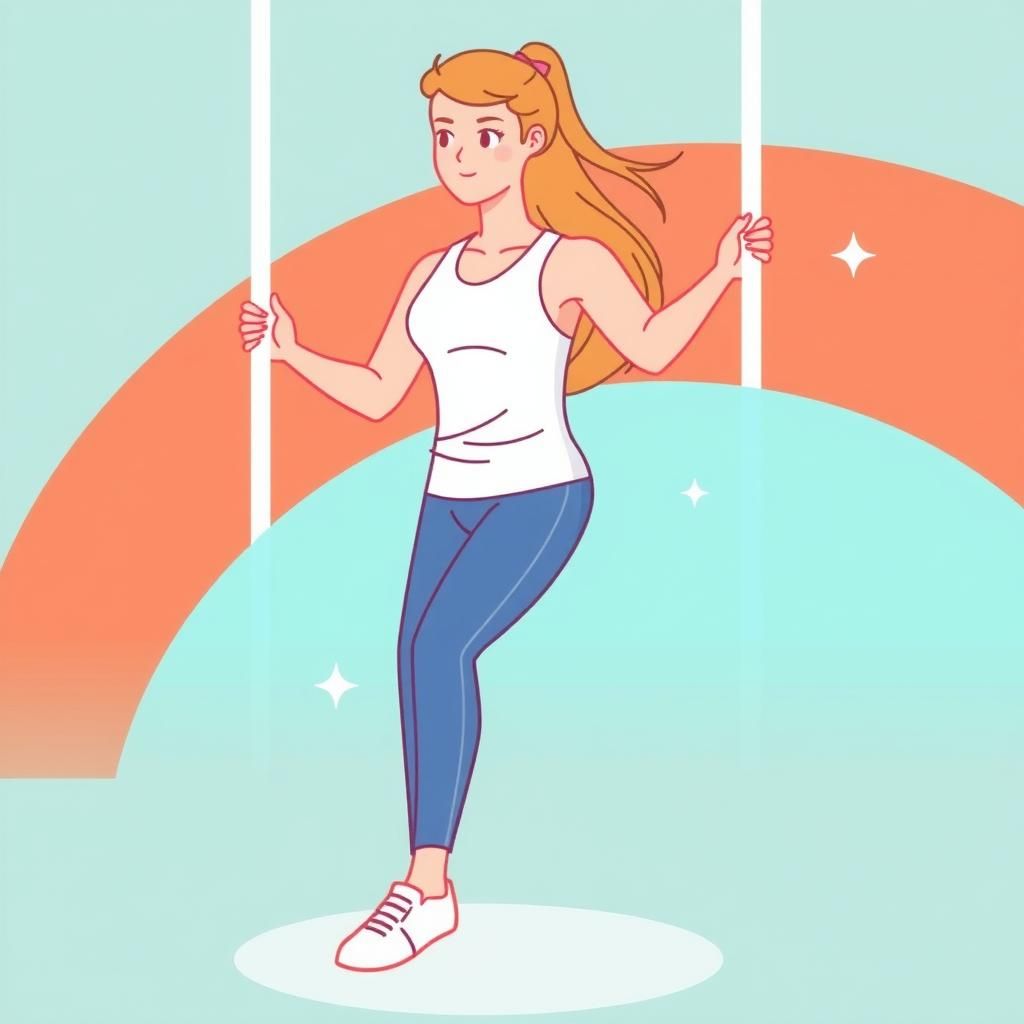 Illustration of a person exercising