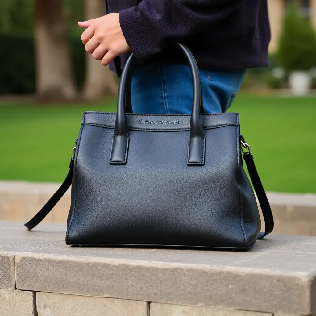 Placeholder image of a black handbag
