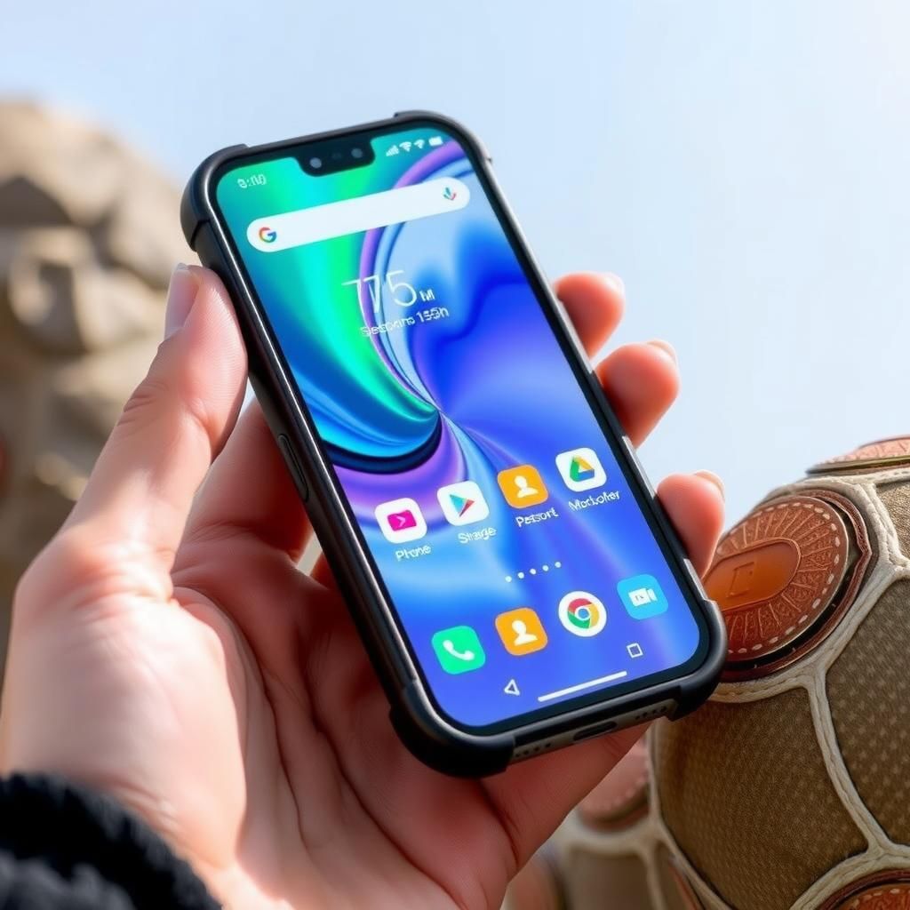 Image of Phone Model O with a durable build and impressive battery life