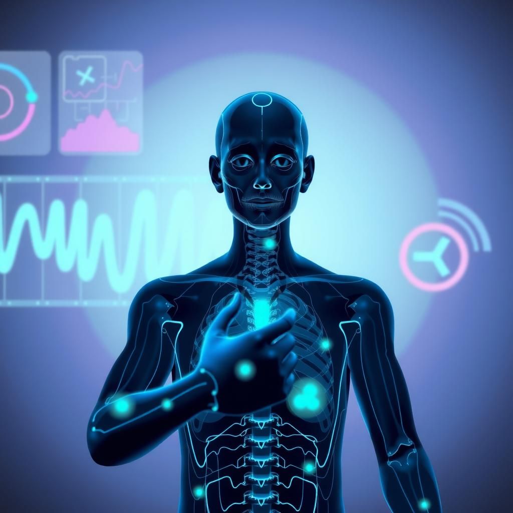 AI analyzing medical data for precision diagnostics