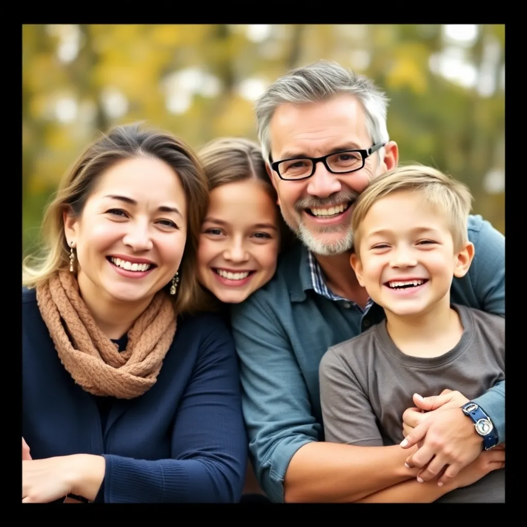 Smiling family