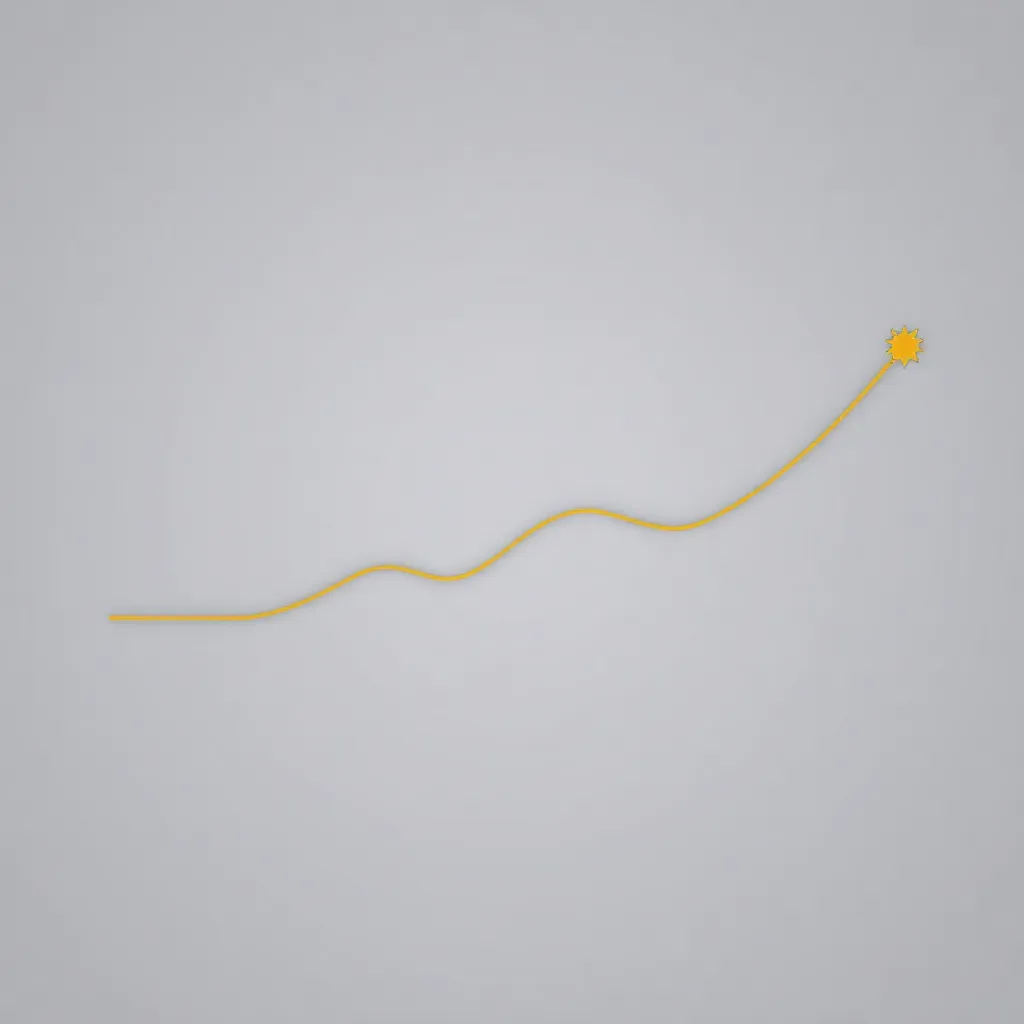 A chart line symbolizing the vision for building futures and achieving 100% literacy rate in Odisha