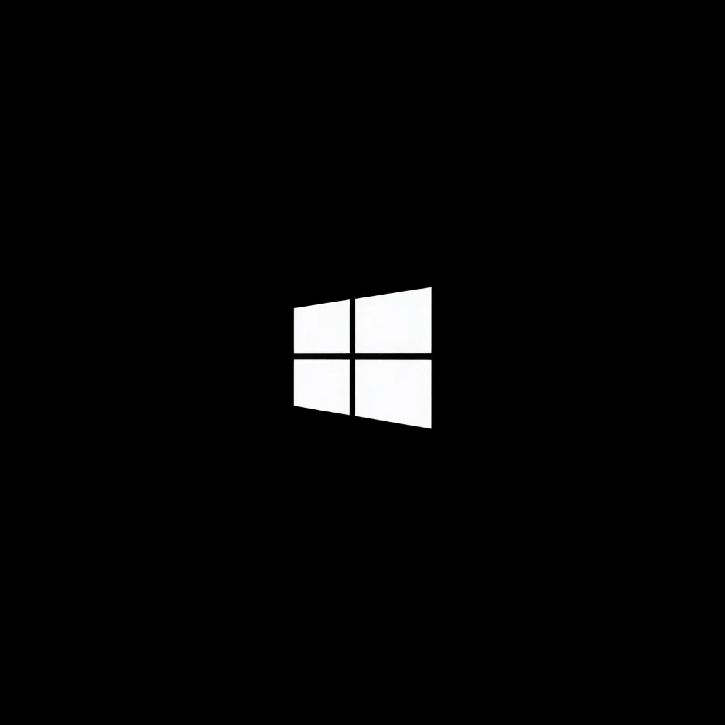 Windows logo white on black background
