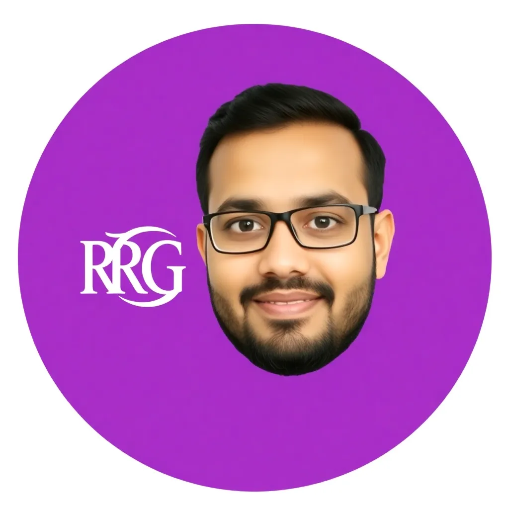 Profile picture of Rizwan Gunanjini, a round avatar with purple background and white initials RG