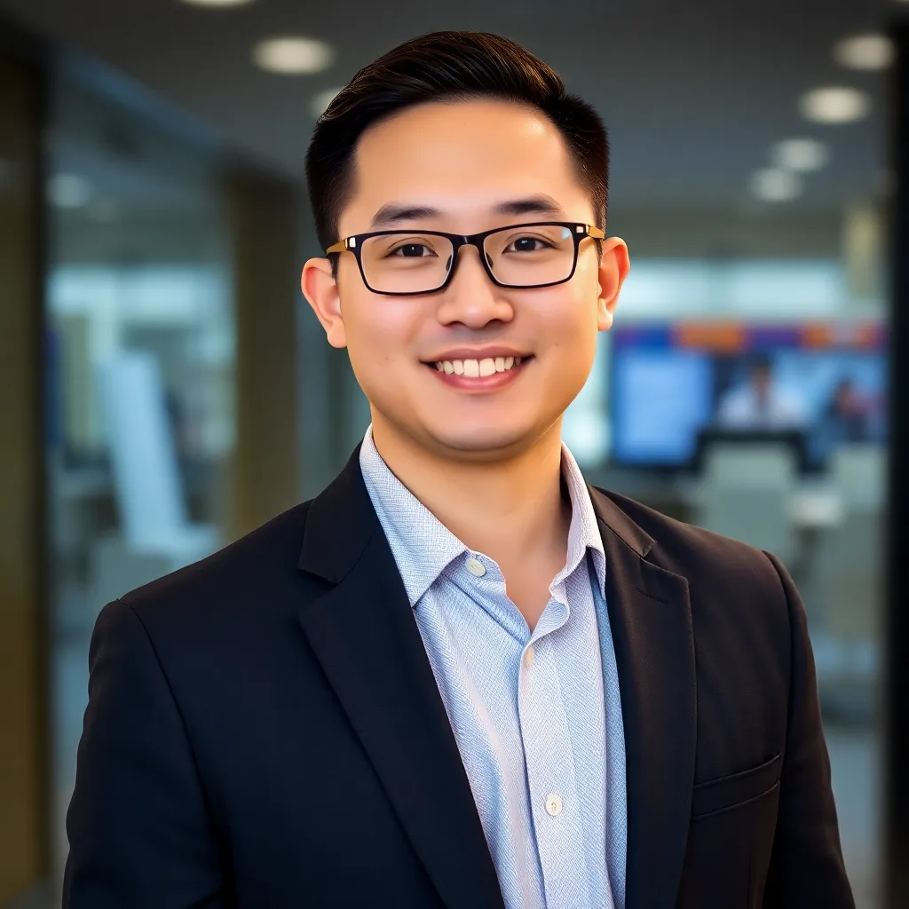 Portrait of Naing Linn Oo, lead developer of MedChainAI, wearing professional attire