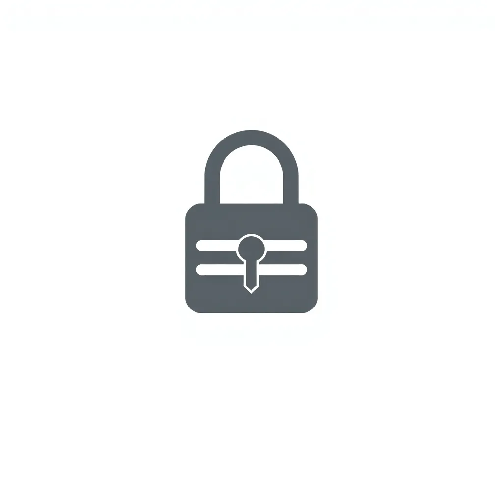 Trezor lock icon black on white background