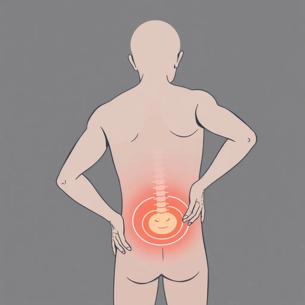 Illustration of a person holding their lower back in pain