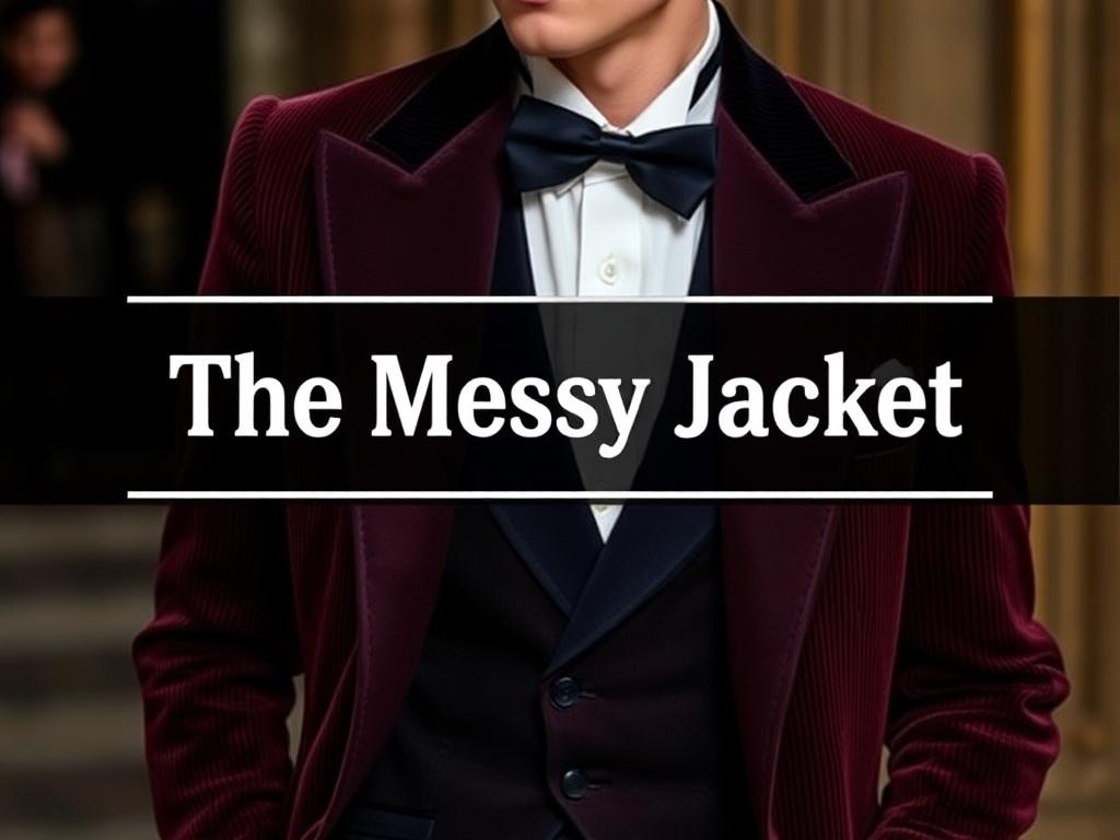 Preston in a scarlet red mess jacket.