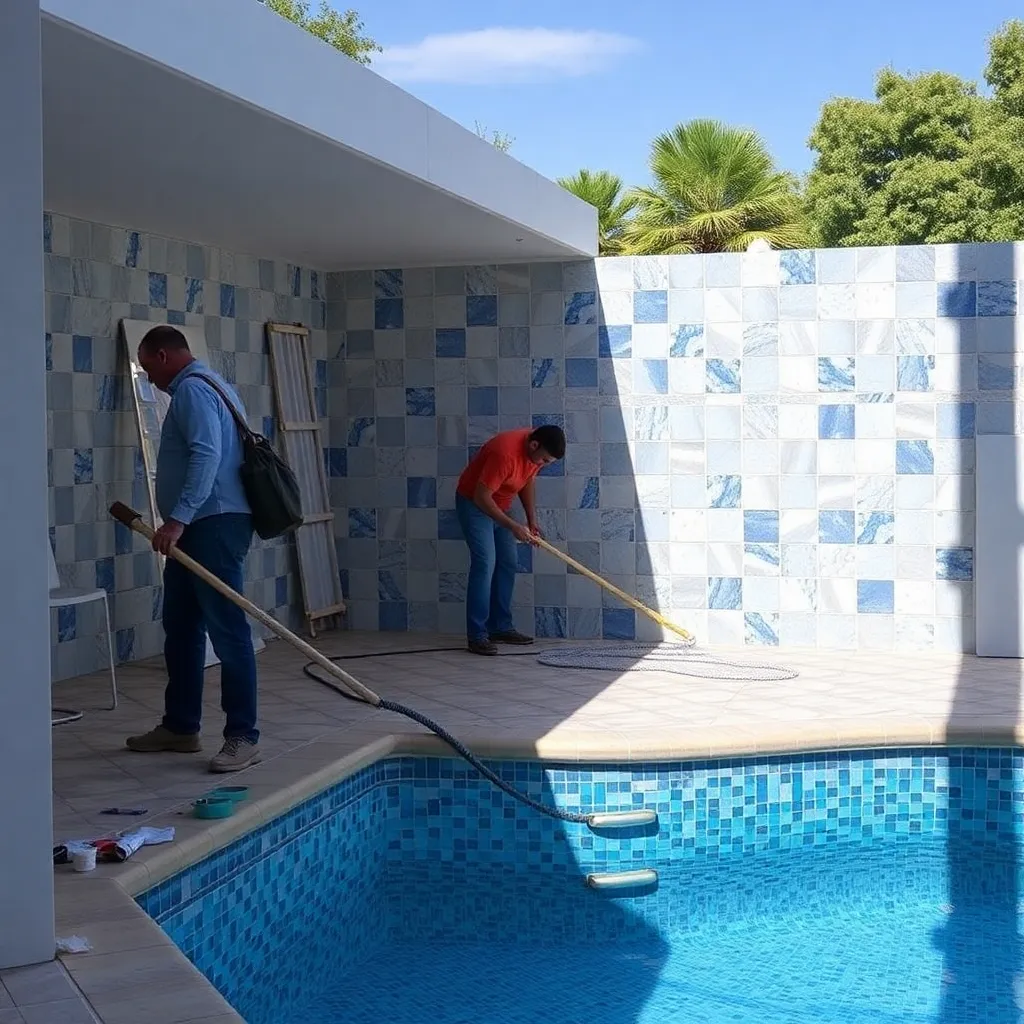 Pool renovation work in Ras Al Khaimah villa