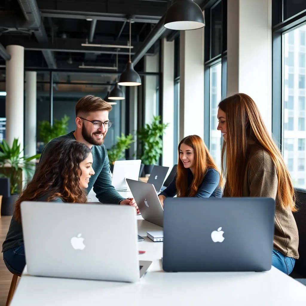 Startup office team working