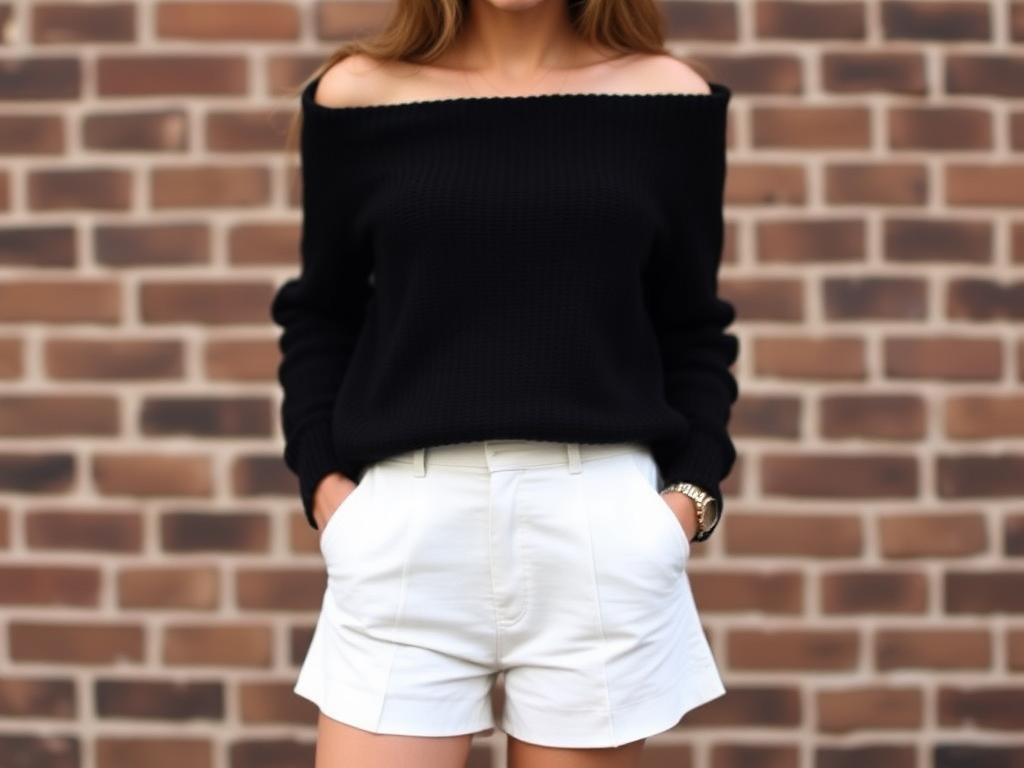 Its Off the Shoulder Sweater Black