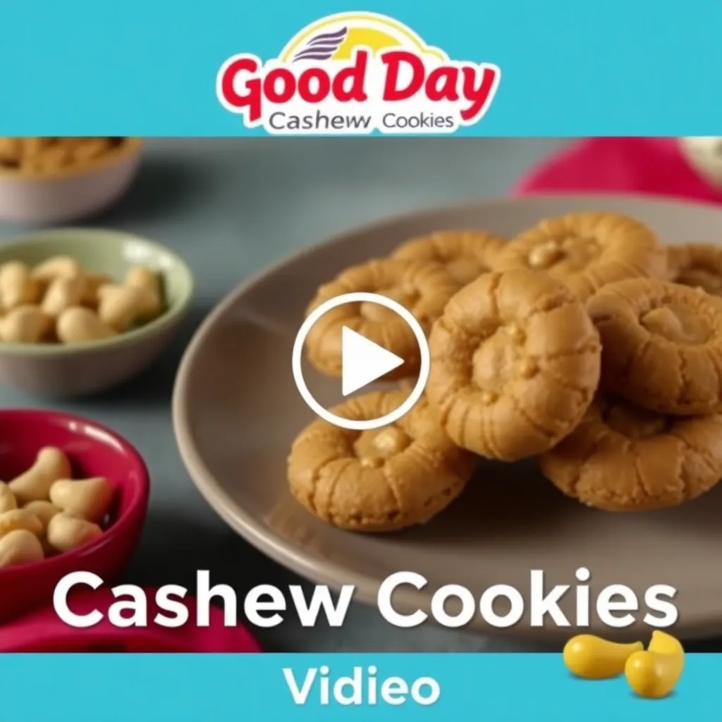 Video thumbnail of Good Day Cashew Cookies Hindi advertisement showing cashew cookies on a plate
