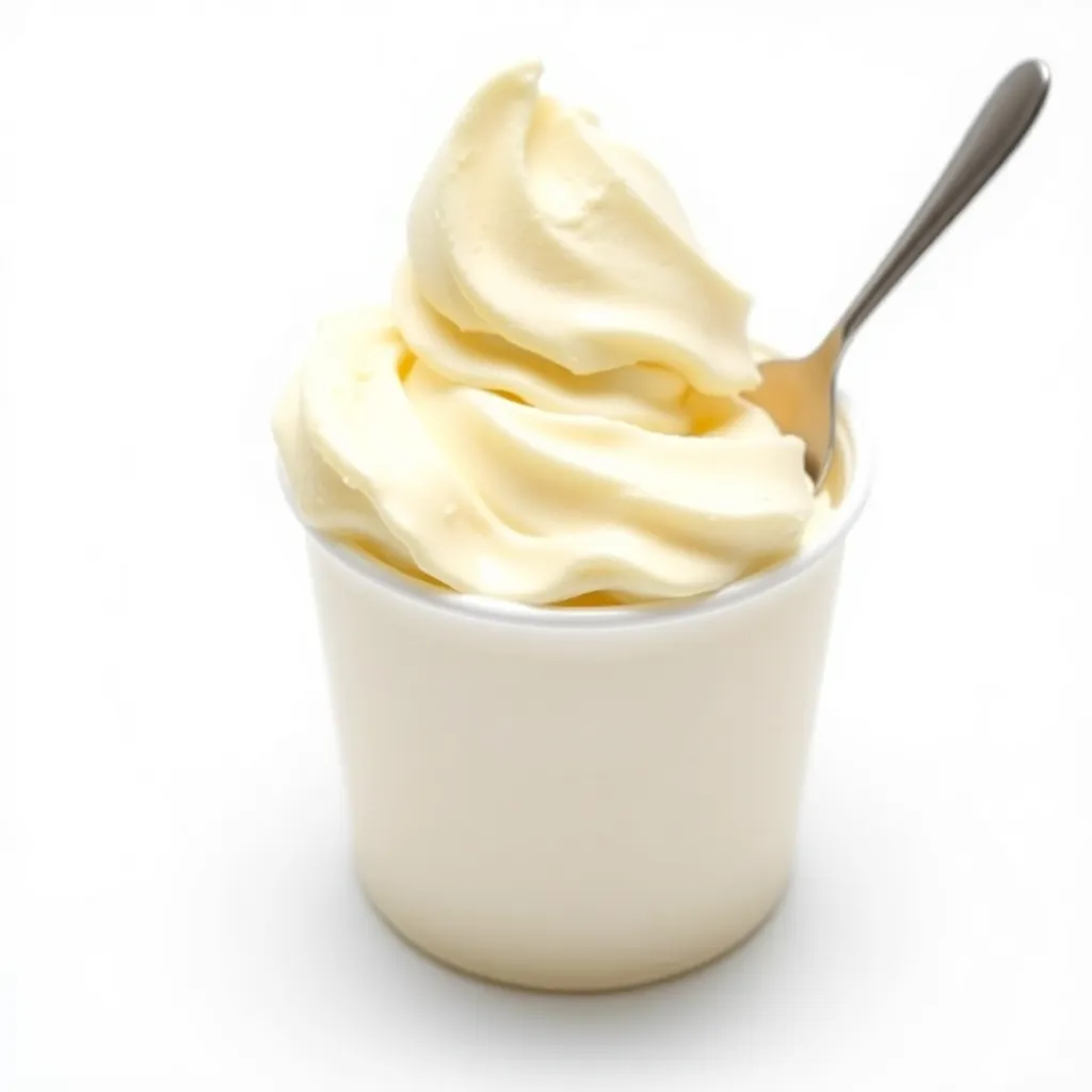 Es krim vanila dalam cangkir