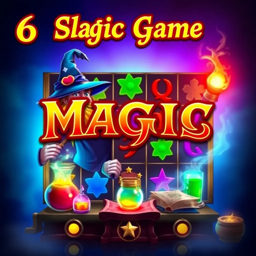 Slot Game 6 magic and fantasy themed slot with wizards, potions, and spell books