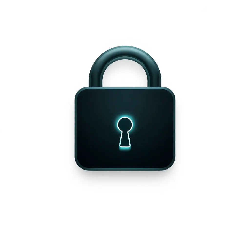 Trezor lock icon navy blue on white background