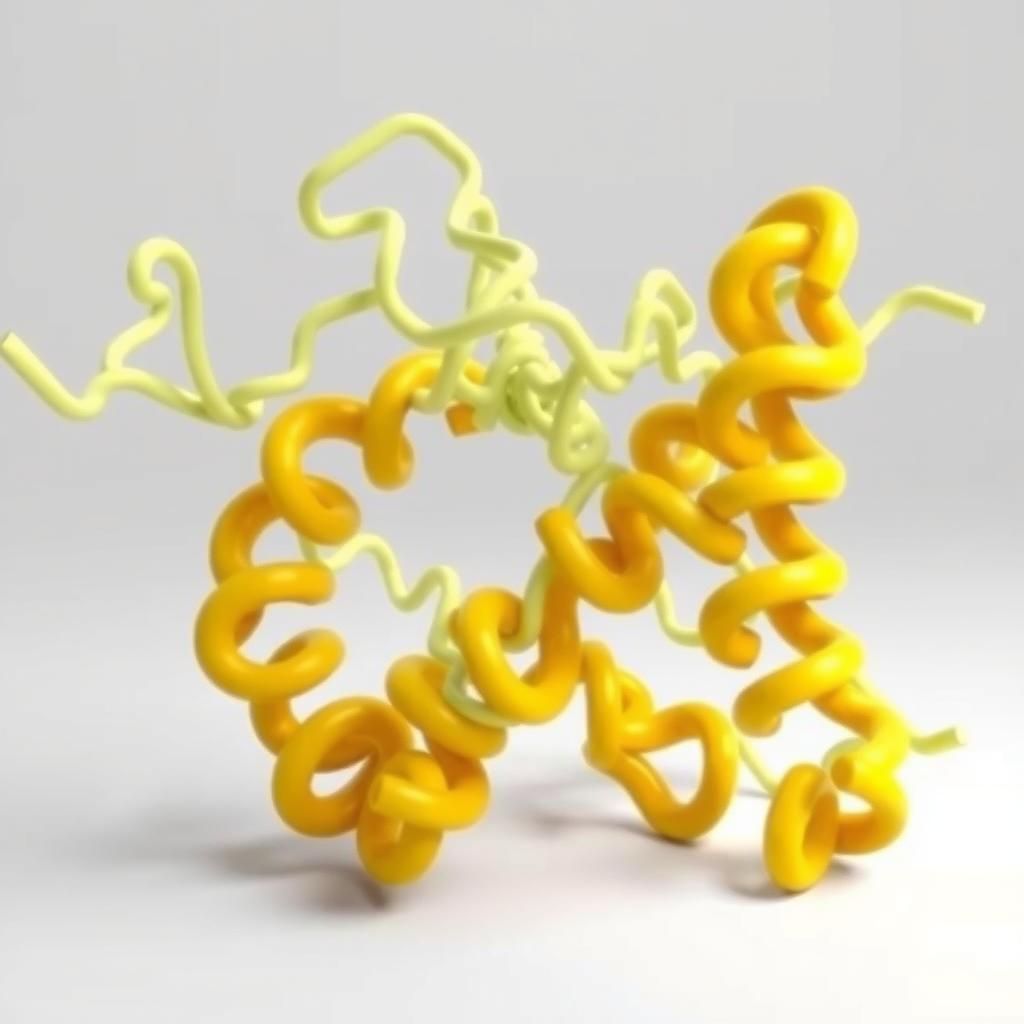 3D model of a protein structure predicted by AlphaFold 2