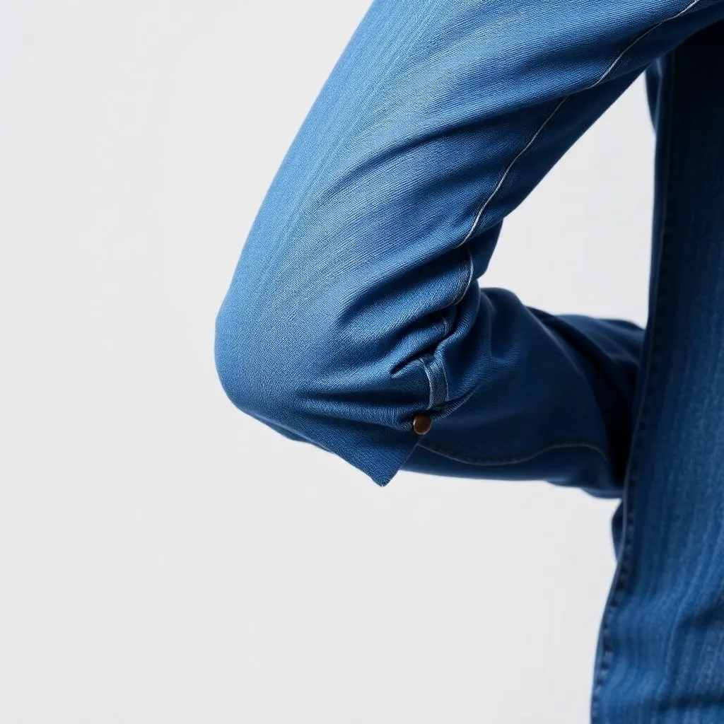 Denim blue jeans pant folded