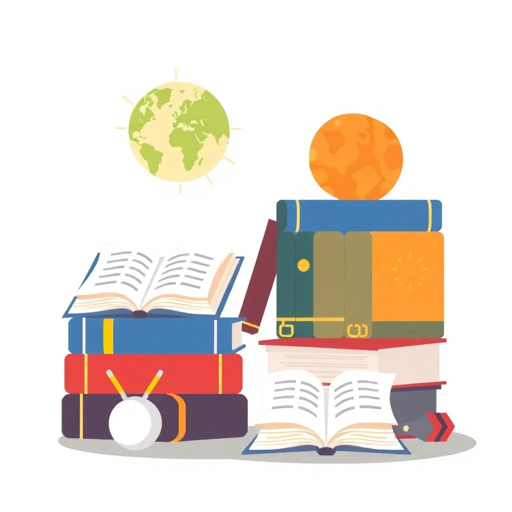 Ilustrasi buku dan bahan pembelajaran