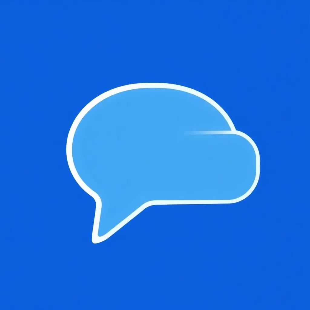 Icon of chat bubbles in blue