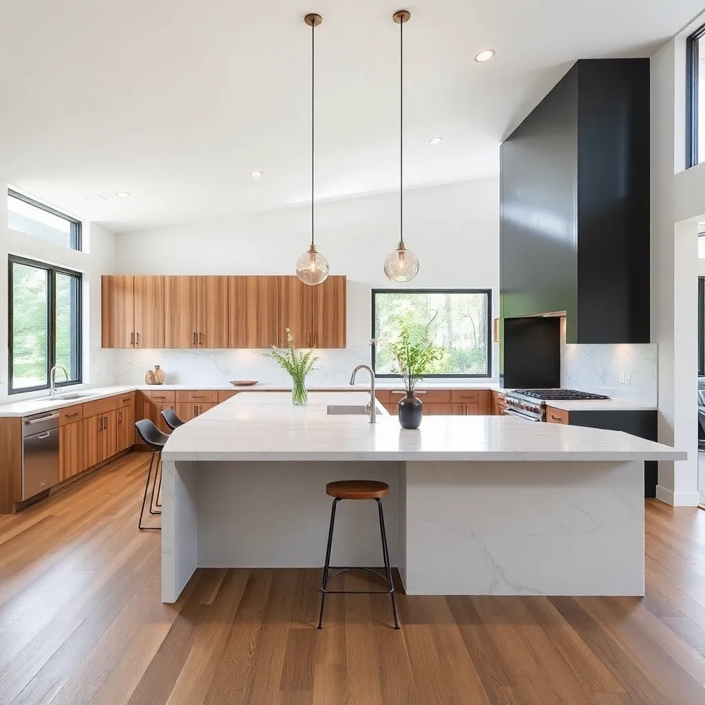 Image showing Open Kitchen Design Ideas with a modern open kitchen and island