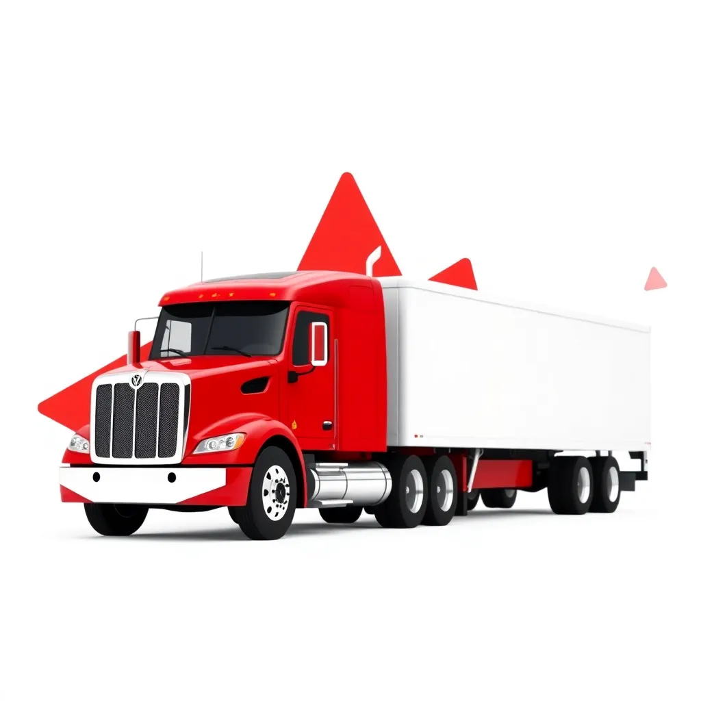 Red semi truck