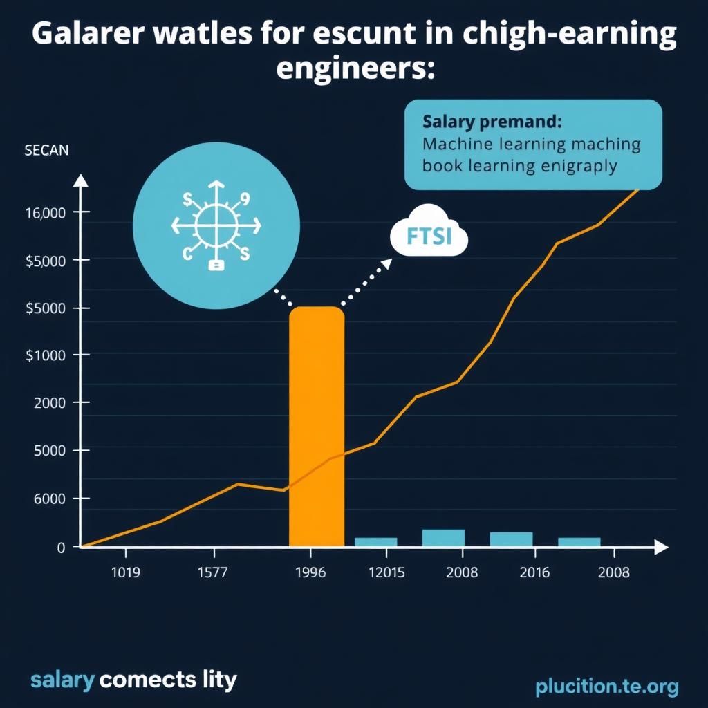 Graph showing the high demand and salary trends for machine learning engineers