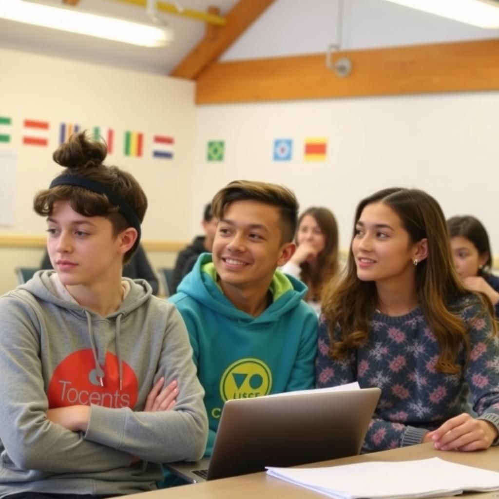 Teenagers participating in a Node.js programming workshop