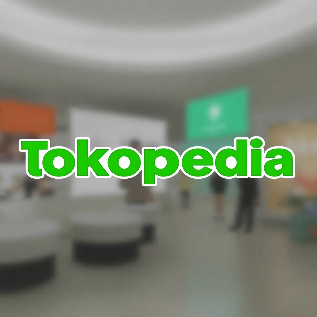 Tokopedia logo in green text