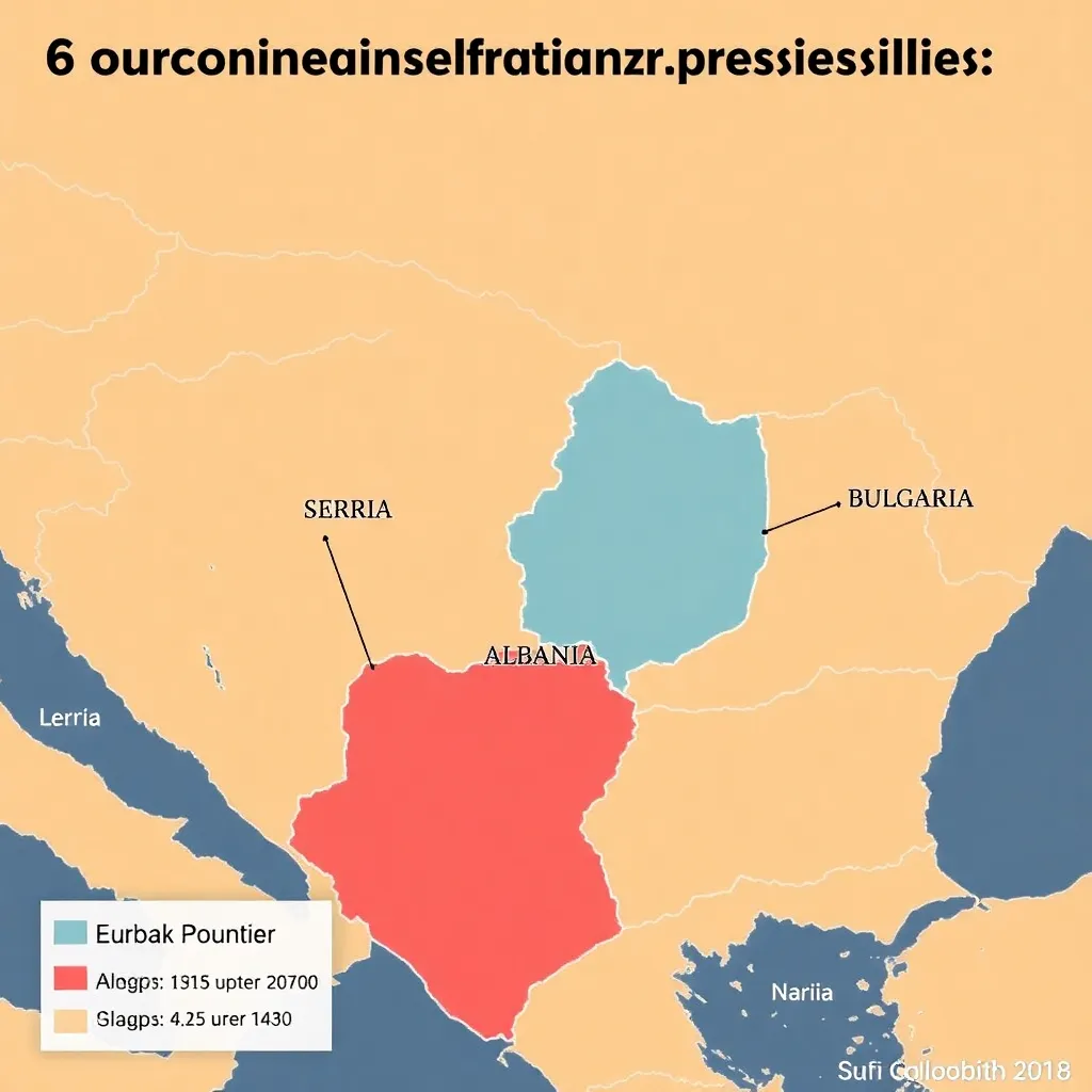 Map showing Eurobank’s acquisitions in Serbia, Albania, and Bulgaria