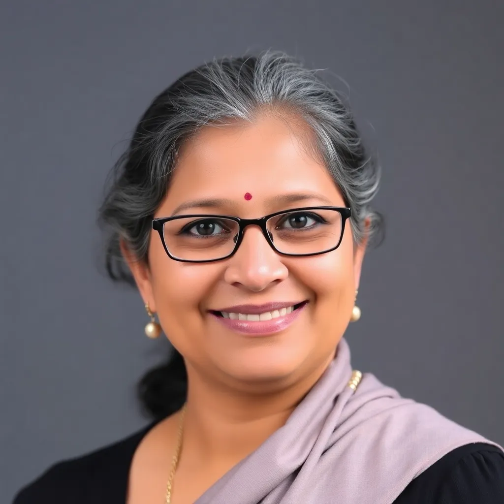 Portrait photo of Dr Gaayatri Bala Chhabra Juneja in grey background