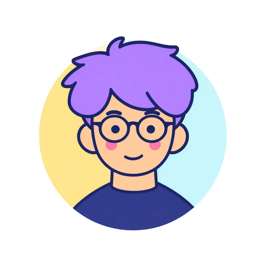 User avatar with pastel colors and circular shape