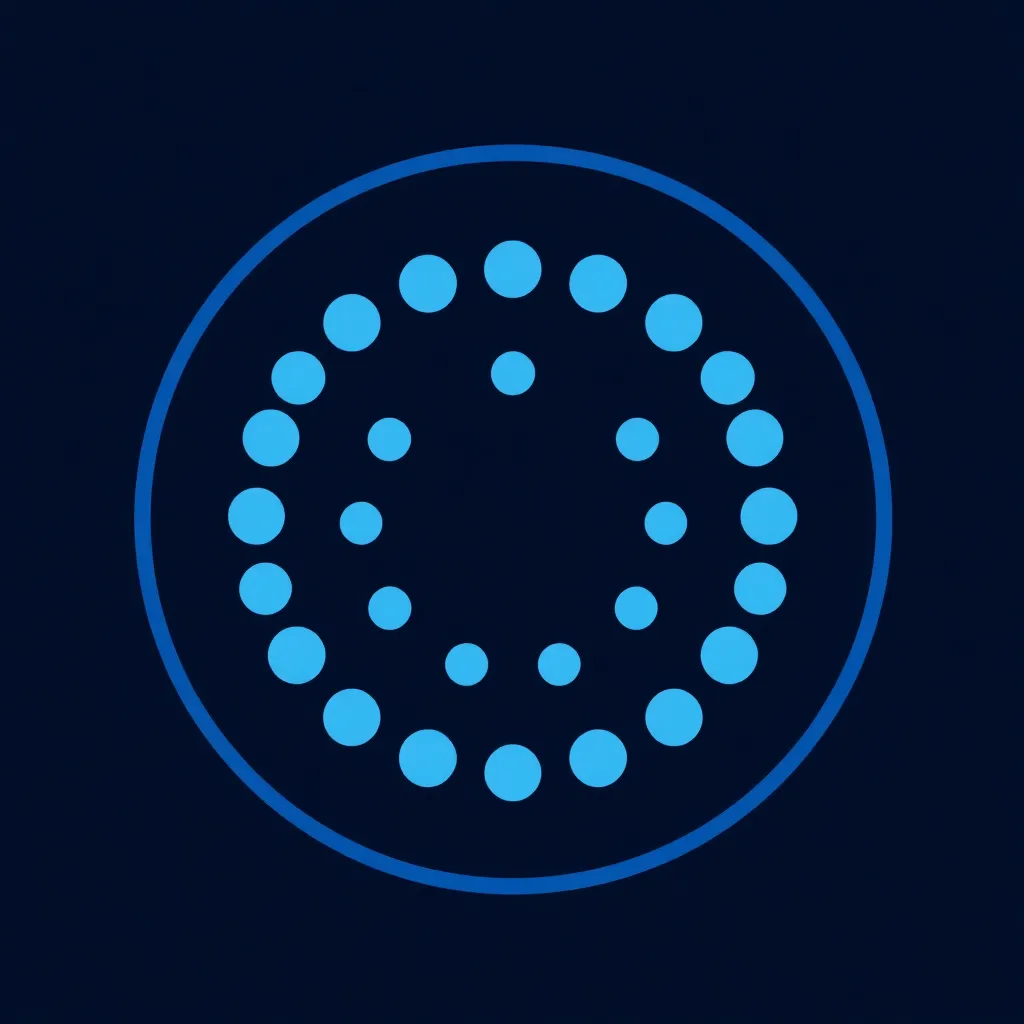 Cardano ADA logo blue circle with white dots
