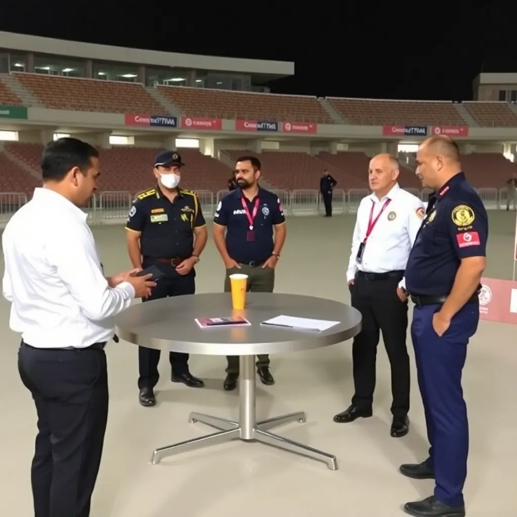 BCCI officials reviewing security plans and discussing measures to enhance player safety during IPL 2025