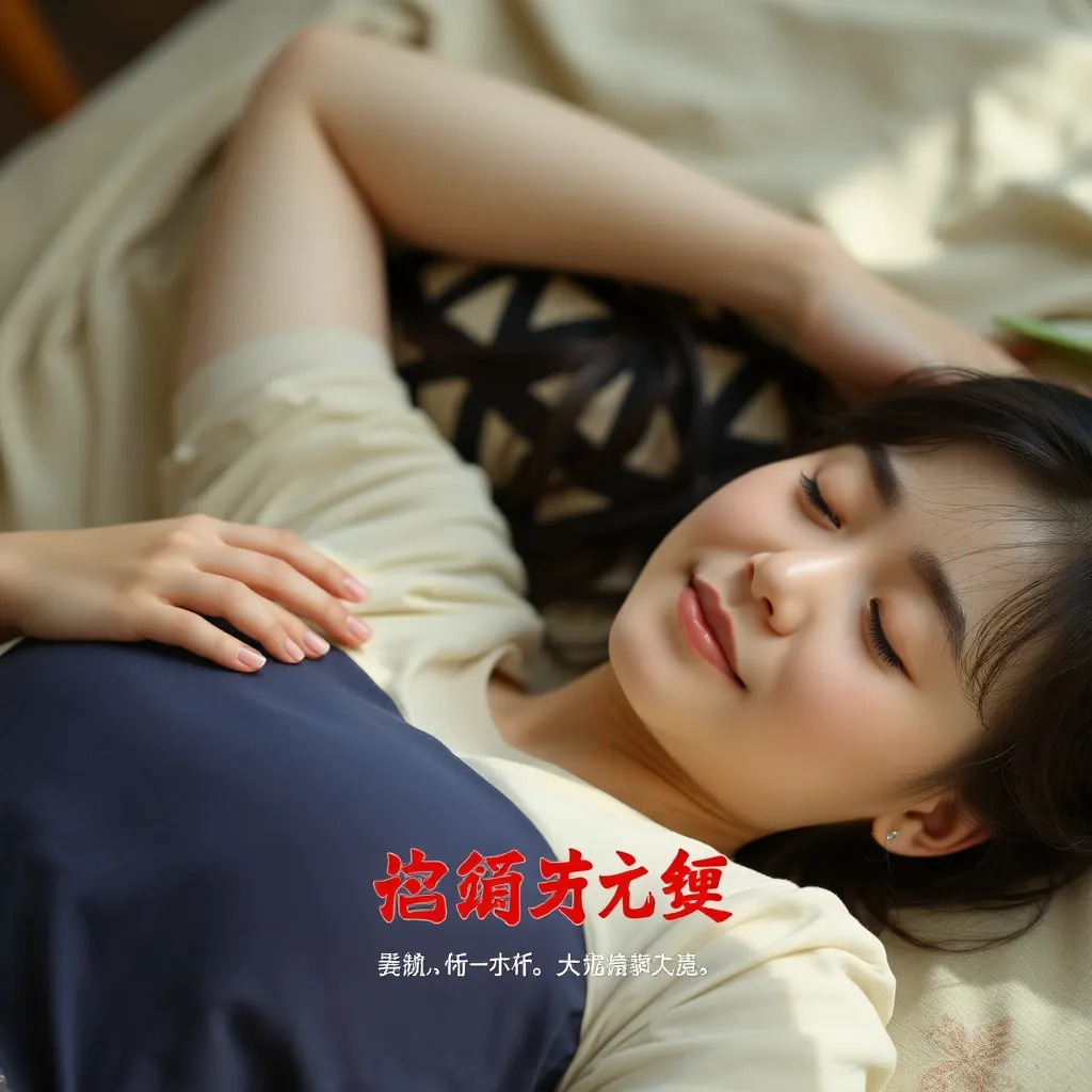 Thumbnail of woman lying down with Chinese text 女生我最浪 Young Sister In Law