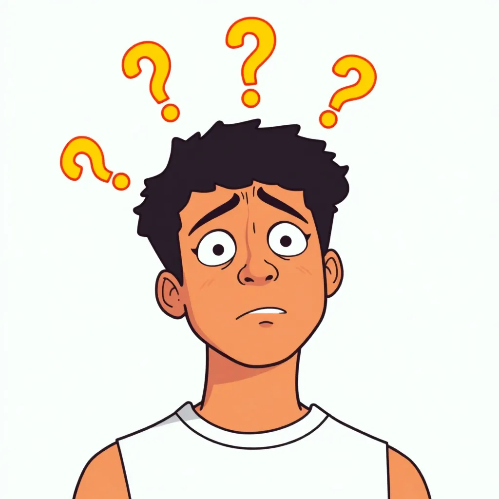 Confused Nick Young meme character with question marks around his head