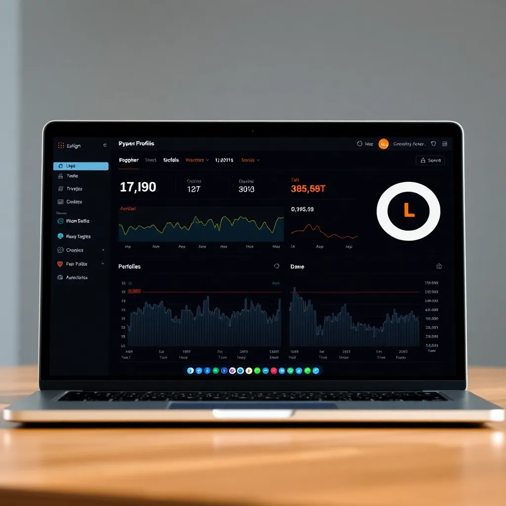 Ledger Live Desktop app interface showing portfolio and crypto charts on a laptop screen