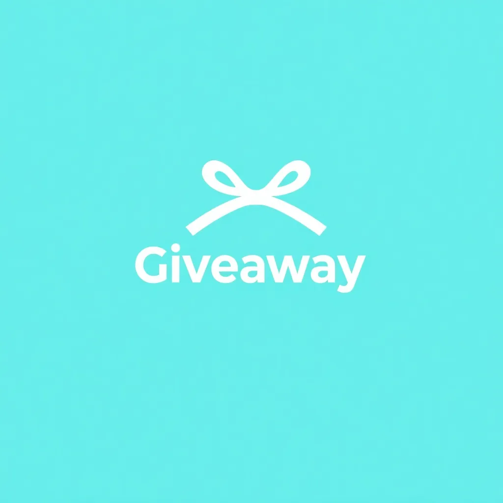 White icon representing giveaway industries on teal background