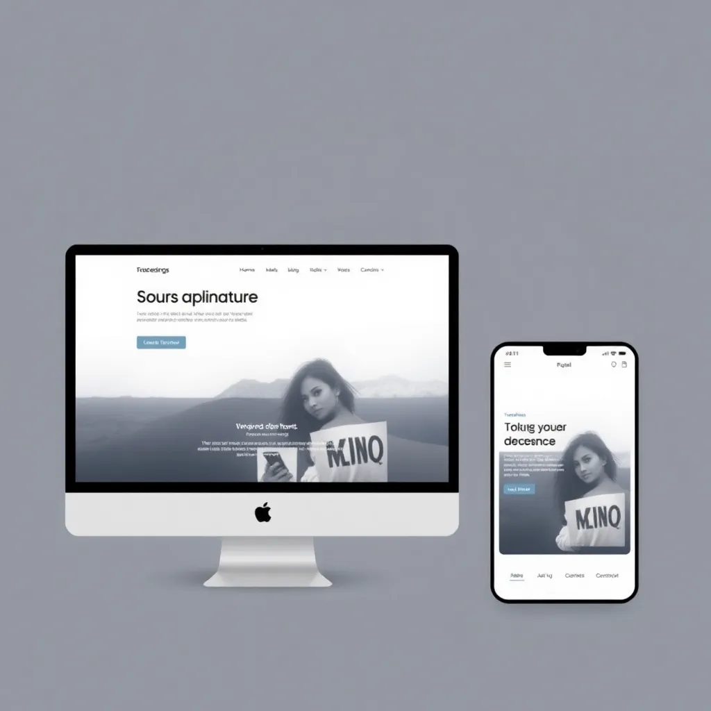 Produk unggulan Template Website Modern, tampilan homepage website dengan desain minimalis dan responsif