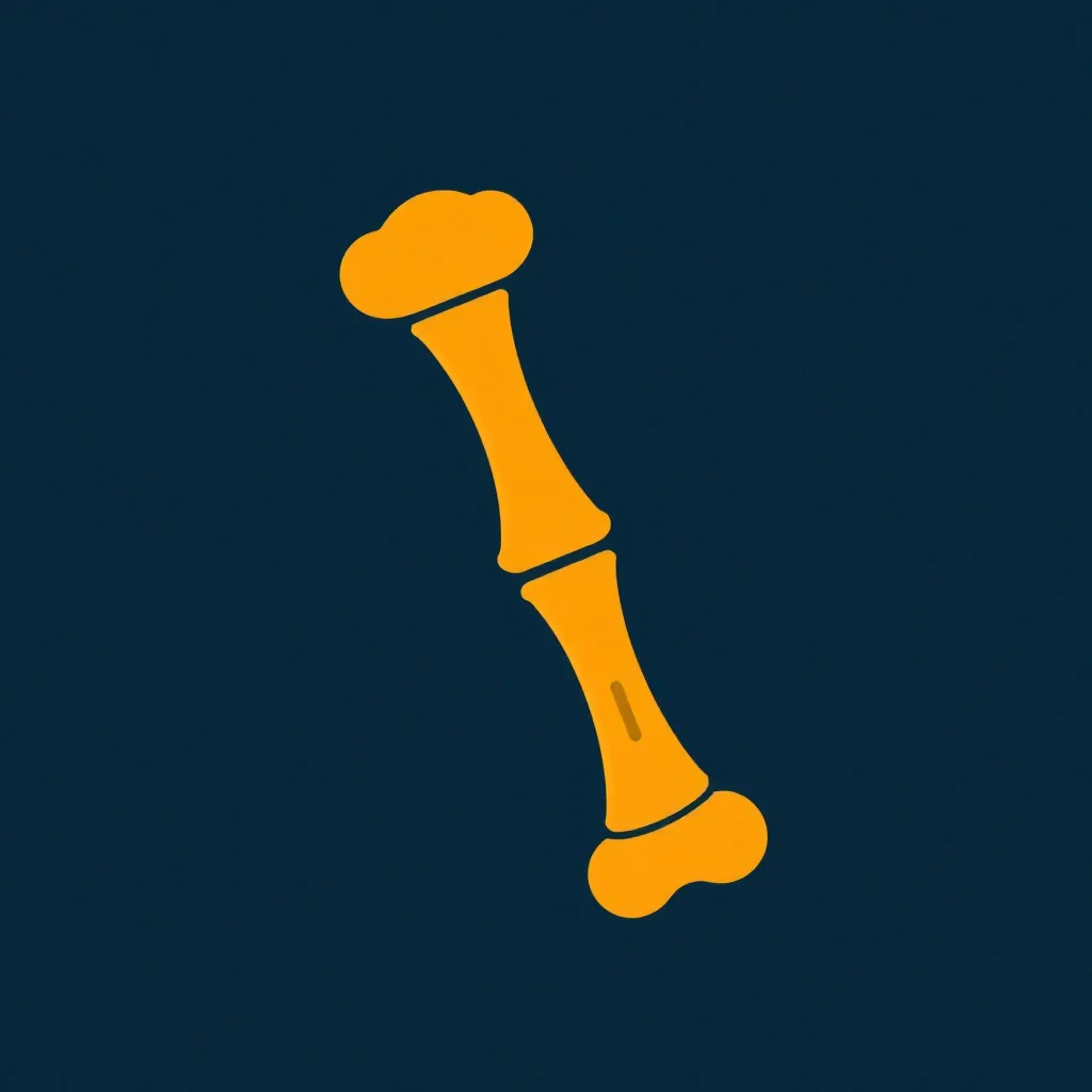 Icon representing Orthopedic products with a stylized bone and joint