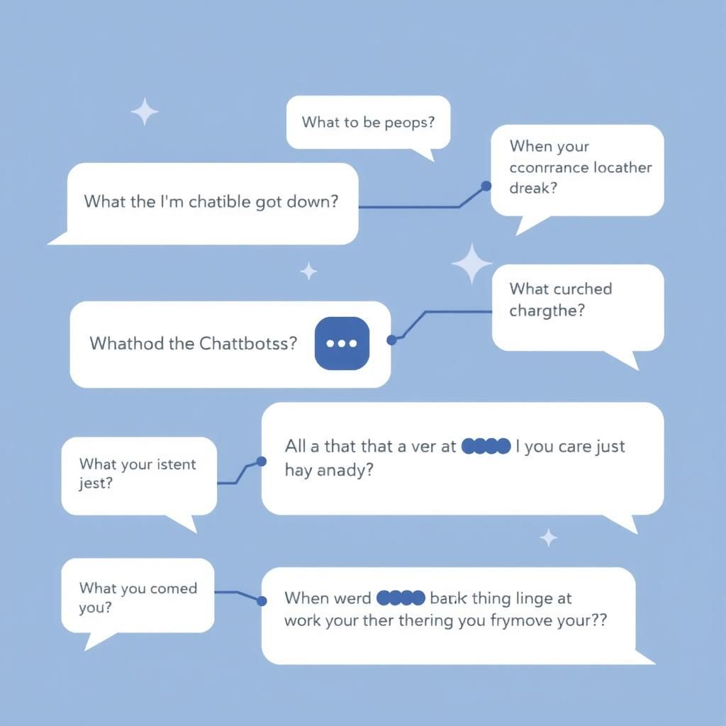Illustration of frequently asked questions about chatbots