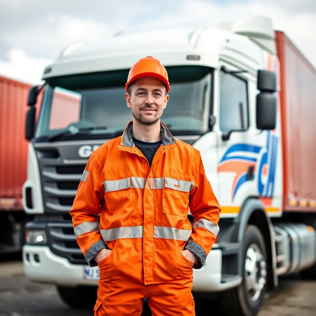 Man in orange haulage uniform